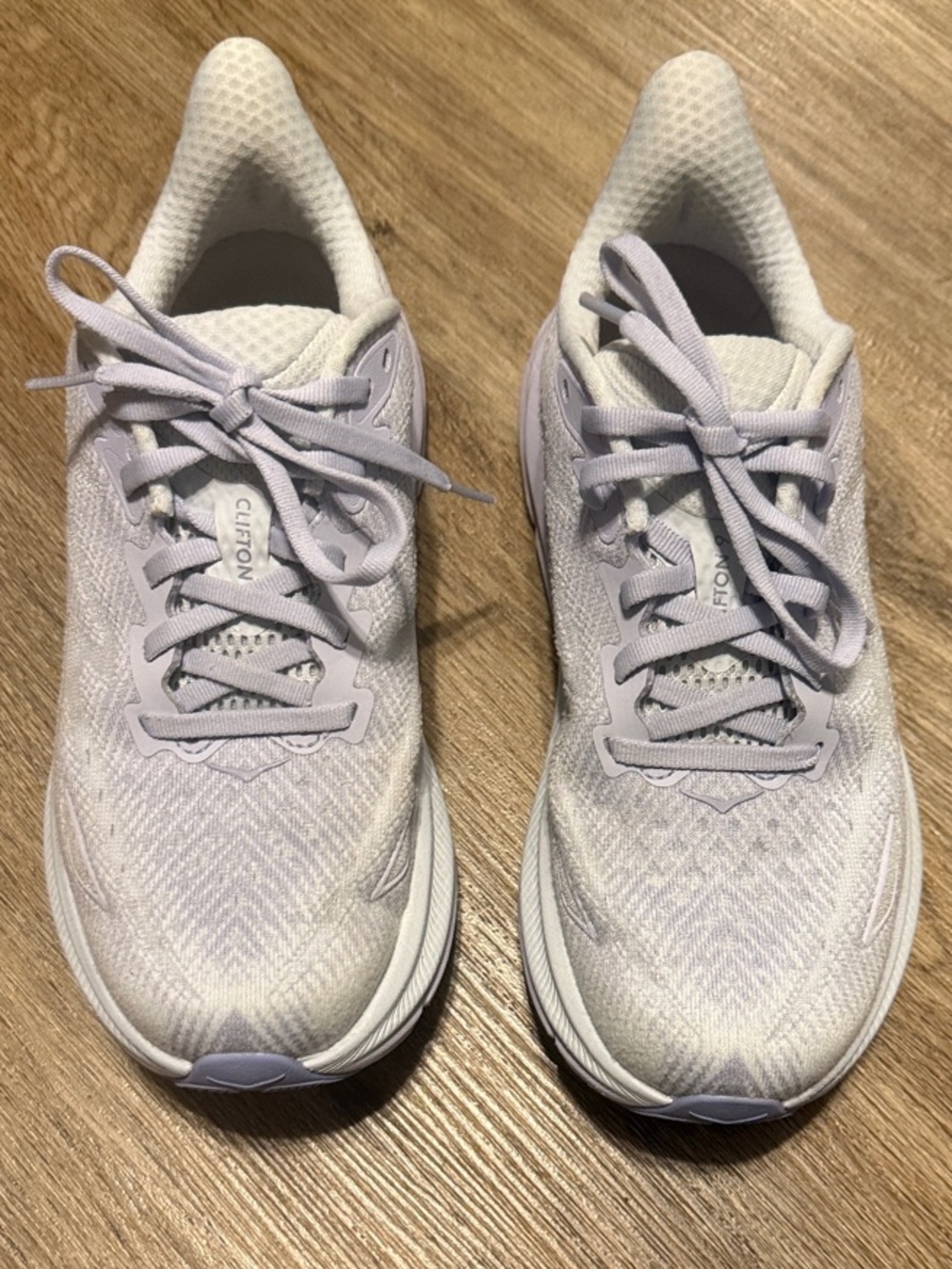 Hoka Clifton 9 Women's Light Lavender/Light Gray Running Sneakers - Picture 2 of 16